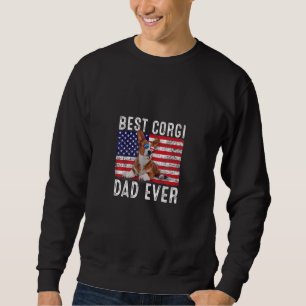 Corgi Vater Usa American Flag Corgi Dog Eigentümer Sweatshirt