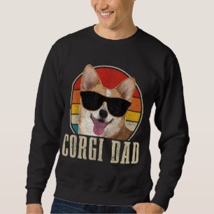 Corgi Vater Vintag Sonnenbrille Funny Corgi Dog Ei Sweatshirt
