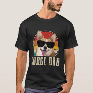 Corgi Vater Vintag Sonnenbrille Funny Corgi Dog Ei T-Shirt