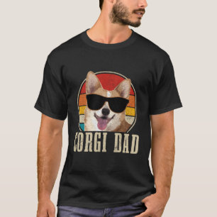 Corgi-Vater Vintage-Sonnenbrille Lustiger Corgi-Hu T-Shirt