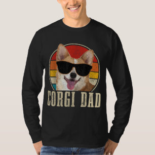 Corgi-Vater Vintage-Sonnenbrille Lustiger Corgi-Hu T-Shirt