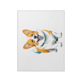Corgi Vector Art mit lebhaften Farben Notizblock (Rotiert)