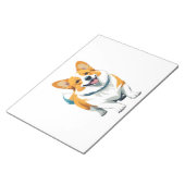 Corgi Vector Art mit lebhaften Farben Notizblock (angewinkelt)