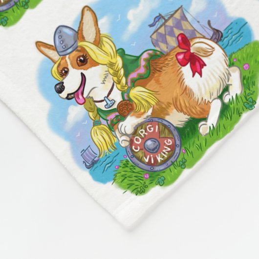 Corgi Viking Fleecedecke (Ecke)