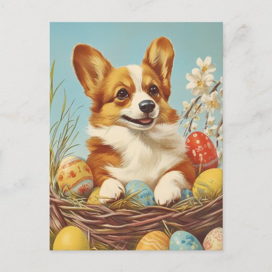 Corgi Vintag Osteri Postkarte (Vorderseite)