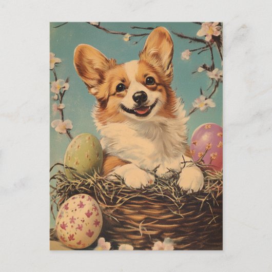 Corgi Vintag Osteri Postkarte (Vorderseite)