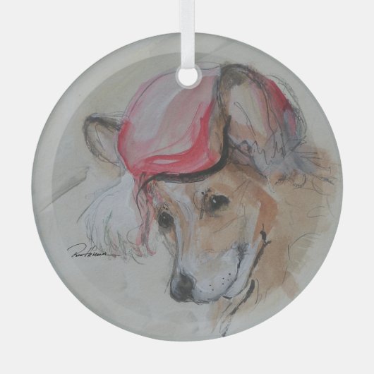 Corgi von Hevener Ornament Aus Glas (Vorderseite)
