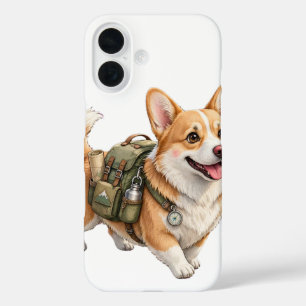 Corgi-Wanderabenteuer-Wasserfarbe-iPhone-16-Case iPhone 16 Hülle