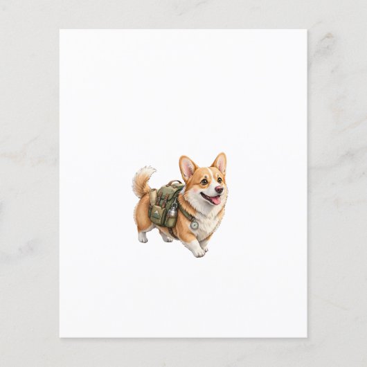 Corgi-Wanderabenteuer-Wasserfarben-Flyer Flyer (Vorne)