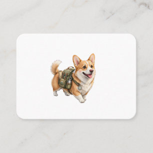 Corgi-Wanderabenteuer-Wasserfarben-Geschäftskarte Visitenkarte