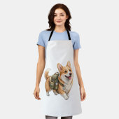 Corgi-Wanderabenteuer-Wasserfarben-Schürze  Schürze (Getragen)