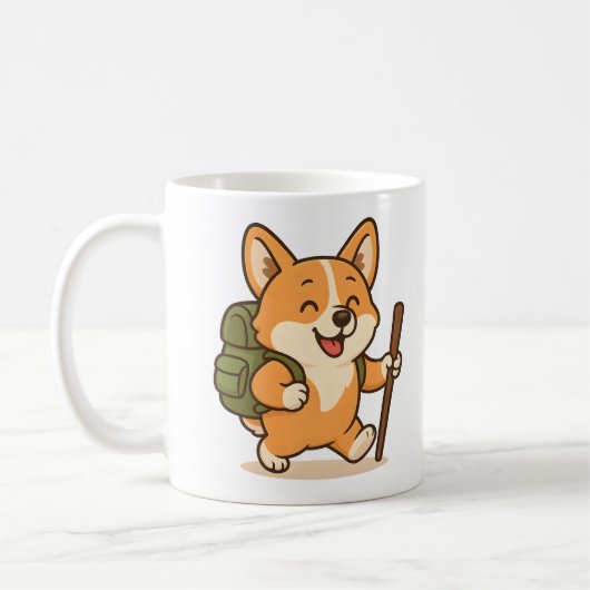 Corgi Wandern Trinkbehälter - Adventure Dog Cup Kaffeetasse (Links)