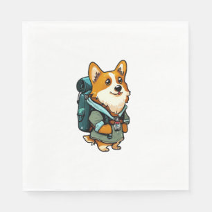 Corgi Wandern und Camping Serviette
