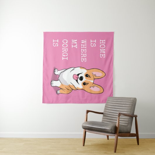 Corgi Wandteppich (Beispiel (Horizontal))