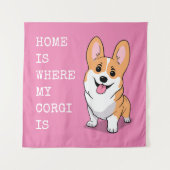 Corgi Wandteppich (Vorderseite)