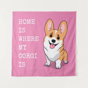 Corgi Wandteppich