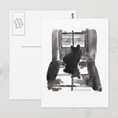 Corgi wartete Postkarte (Vorne/Hinten)