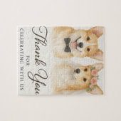 Corgi Watercolor-Gastgeschenk Hochzeit Puzzle (Horizontal)