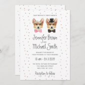 Corgi Wedding Dog Bride Groom Valentines Einladung (Vorne/Hinten)