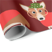 Corgi-Weihnachten Geschenkpapier (Rolleneckpunkt)
