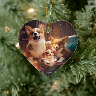Corgi Weihnachten Hängen Baum Pet Lover Geschenk Keramik Ornament