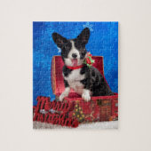 Corgi-Weihnachten Puzzle (Vertikal)