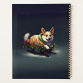 Corgi Weihnachten Schnee Winter Planer (Rückseite)