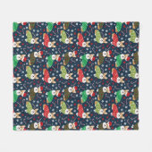 Corgi Weihnachten Sweaters Blanket Fleecedecke (Vorderseite (Horizontal))