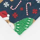 Corgi Weihnachten Sweaters Blanket Fleecedecke (Ecke)