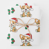 Corgi Weihnachts-Wintertiere Hund Geschenkpapier Set (Beispiel)