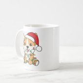 Corgi Weihnachts-Wintertiere Hund Kaffeetasse (Vorderseite Links)