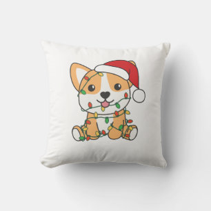 Corgi Weihnachts-Wintertiere Hund Kissen