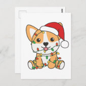 Corgi Weihnachts-Wintertiere Hund Postkarte (Vorne/Hinten)