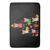 Corgi Weihnachtsbaum Badematte (Vorderseite Vertikal)