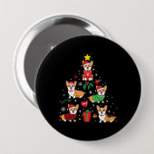Corgi Weihnachtsbaum Button (Vorne & Hinten)