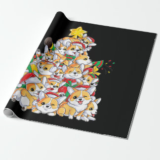 Corgi Weihnachtsbaum Dog Santa Merry Corgmas Xmas Geschenkpapier