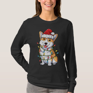 Corgi Weihnachtsbaum Lichter Xmas Corgmas Hund T-Shirt