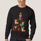 Corgi Weihnachtsbaum Sweatshirt (Vorderseite)
