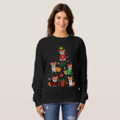 Corgi Weihnachtsbaum Sweatshirt (Vorne ganz)