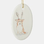 Corgi Weihnachtsbaumschmuck Keramik Ornament (Rechts)