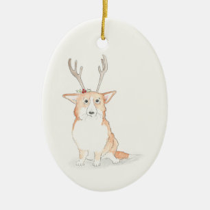 Corgi Weihnachtsbaumschmuck Keramik Ornament