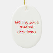 Corgi Weihnachtsbaumschmuck Keramik Ornament (Hinten)