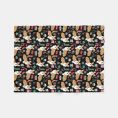 Corgi Weihnachtsblankt Fleecedecke (Vorderseite (Horizontal))