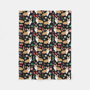 Corgi Weihnachtsblankt Fleecedecke