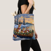 Corgi Weihnachtsboot Urlaub Tasche (Von Nahem)