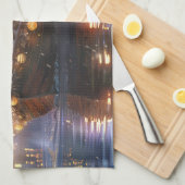 Corgi Weihnachtsfeiertage Geschirrtuch (Viertel Falte)