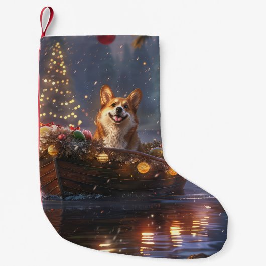 Corgi Weihnachtsfeiertage Kleiner Weihnachtsstrumpf (Vorderseite)