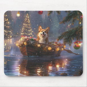 Corgi Weihnachtsfeiertage Mousepad