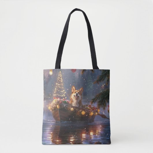 Corgi Weihnachtsfeiertage Tasche (Vorderseite)