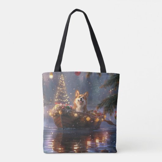 Corgi Weihnachtsfeiertage Tasche (Rückseite)